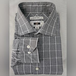 Joseph Abboud Gray Plaid Dress Shirt